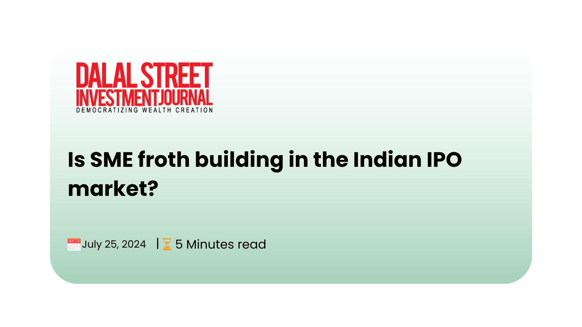 https://www.dsij.in/dsijarticledetail/is-sme-froth-building-in-the-indian-ipo-market-40135-1