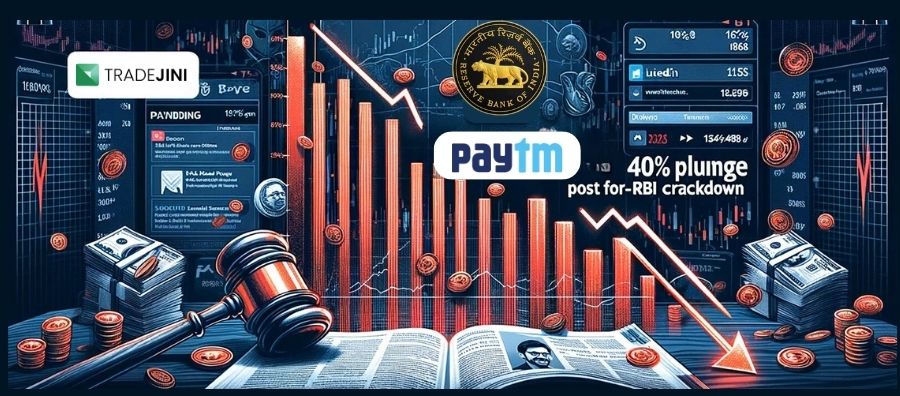 Read more about the article Turbulence in Paytm Stock: 40% Plunge Post-RBI Crackdown